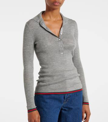 Cashmere and silk polo sweater | Gucci