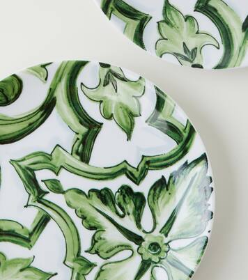 Majolica set of 2 porcelain dessert plates | Dolce&Gabbana Casa