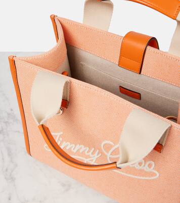 Borsa in canvas con logo in pelle | Jimmy Choo