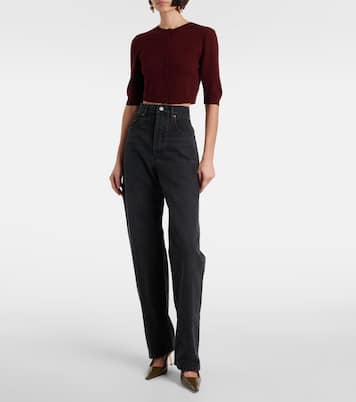 高腰阔腿牛仔裤 | Saint Laurent