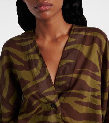 Zebra-print cotton muslin minidress | The Attico