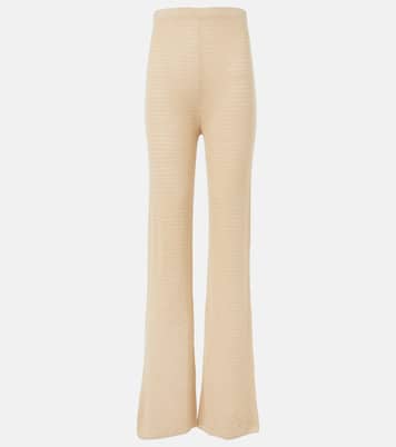 Lennon knitted cotton-blend flared pants | Posse