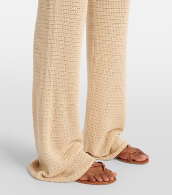 Lennon knitted cotton-blend flared pants | Posse