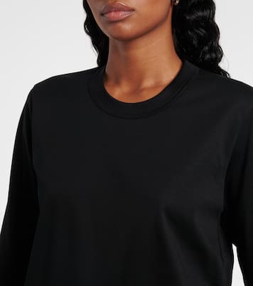 Top aus Baumwoll-Jersey mit Tüll | Noir Kei Ninomiya