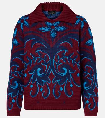 Paisley wool jacquard polo sweater | Etro
