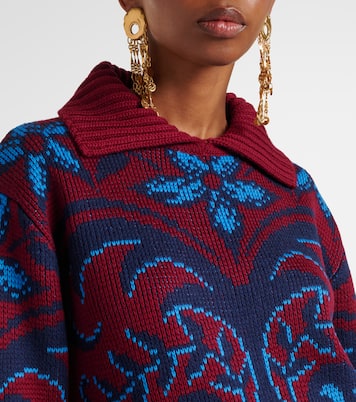 Paisley wool jacquard polo sweater | Etro