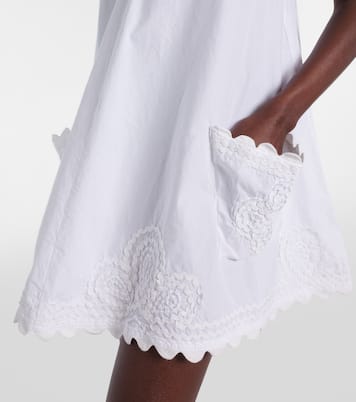 Besticktes Minikleid aus Baumwollpopeline | Juliet Dunn