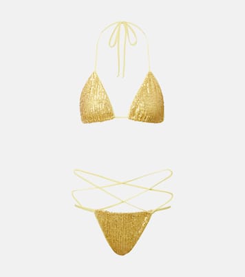Bikini Criss Cross mit Pailletten | Norma Kamali