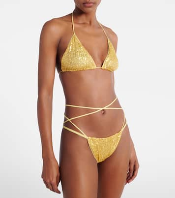 Bikini Criss Cross mit Pailletten | Norma Kamali