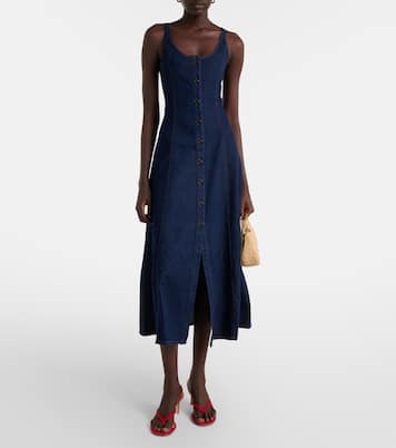 x Argent - Abito midi in denim Farrow  | Citizens of Humanity