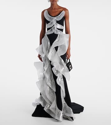 Robe longue Refraction à sequins | Maticevski