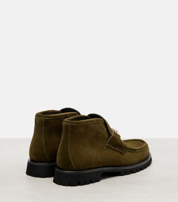 Horsebit suede ankle boots | Gucci