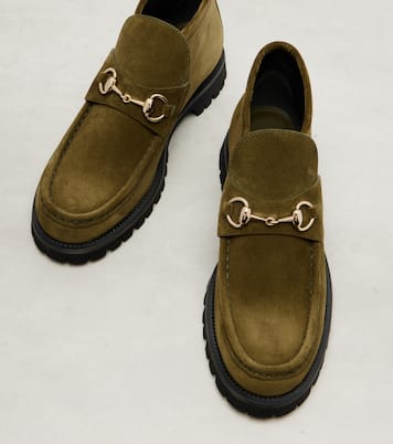 Horsebit suede ankle boots | Gucci