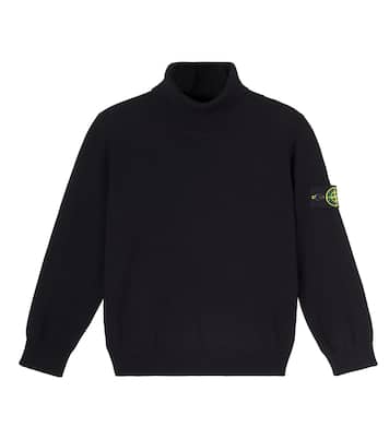 Compass virgin wool turtleneck sweater | Stone Island Junior
