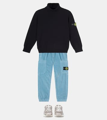 Compass virgin wool turtleneck sweater | Stone Island Junior