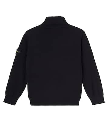 Compass virgin wool turtleneck sweater | Stone Island Junior