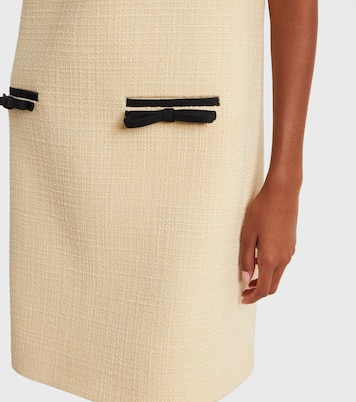 Bow-detail wool-blend tweed minidress | Valentino