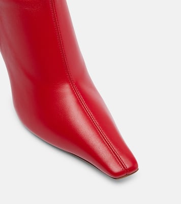 Jamie 80 leather ankle boots | Amina Muaddi