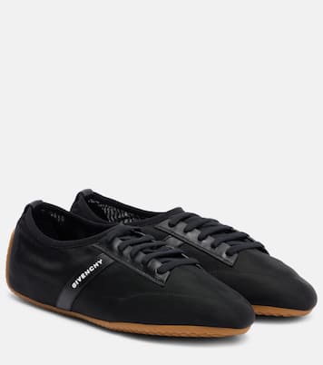 Slim leather-trimmed sneakers  | Givenchy