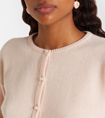 Cardigan raccourci en laine vierge et dentelle | Valentino