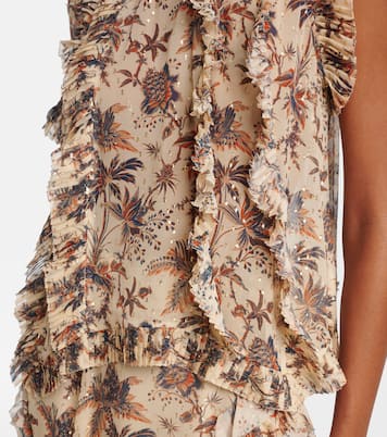 Bedrucktes Top Sabra aus Chiffon | Ulla Johnson