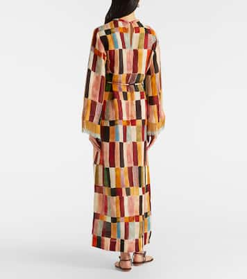 x LRNCE – Robe longue Marjorelle en lin et soie | Alémais