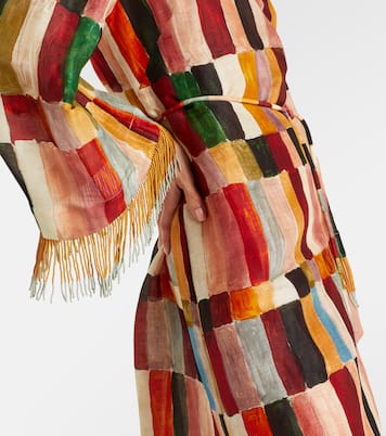 x LRNCE – Robe longue Marjorelle en lin et soie | Alémais