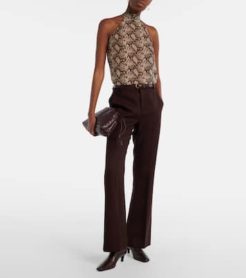 Top Alla in seta con stampa serpente | Nili Lotan