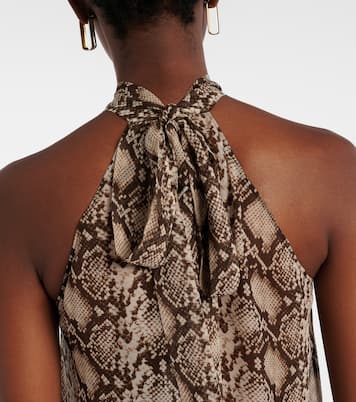 Top Alla in seta con stampa serpente | Nili Lotan