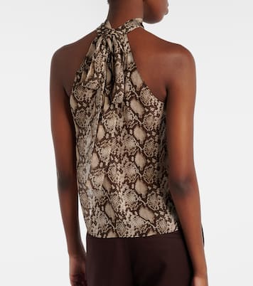 Top Alla in seta con stampa serpente | Nili Lotan