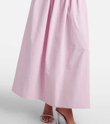 Asymmetric draped midi dress | Self-Portrait