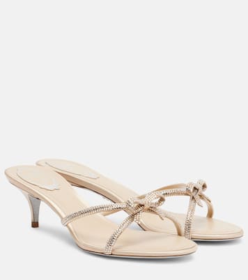Bow-detail crystal-embellished sandals | Rene Caovilla