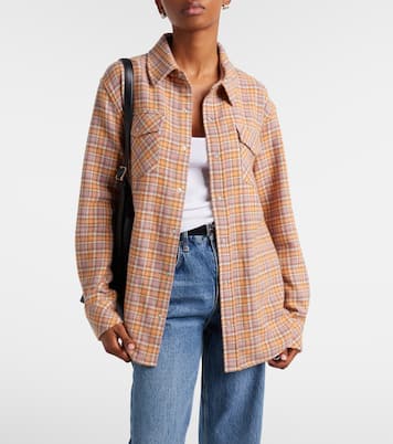 Camicia Midnight Rose in cashmere a quadri | God's True Cashmere