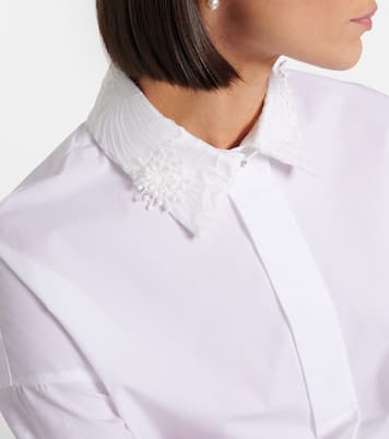 Embroidered cotton-blend poplin shirt | Dorothee Schumacher