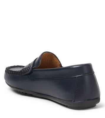 Loafers Marine aus Leder | La Coqueta
