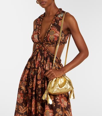 Cloud 91 Small metallic leather clutch | Zimmermann