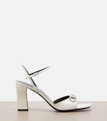 Slingback-Sandalen Signora Horsebit aus Leder | Gucci