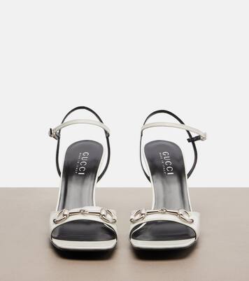 Slingback-Sandalen Signora Horsebit aus Leder | Gucci