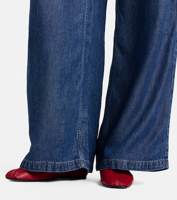 Belted denim jumpsuit | Self-Portrait