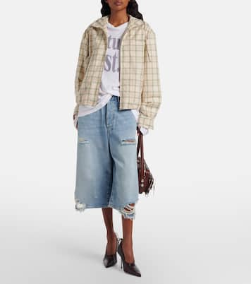 Distressed denim Bermuda shorts | Acne Studios