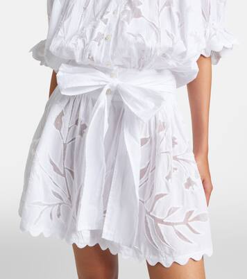 Embroidered cotton minidress | Juliet Dunn