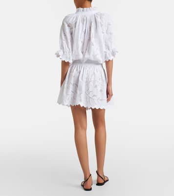Embroidered cotton minidress | Juliet Dunn