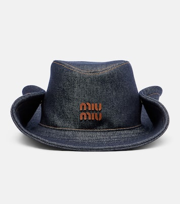 Cappello da cowboy in denim | Miu Miu