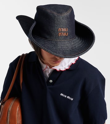 Cappello da cowboy in denim | Miu Miu