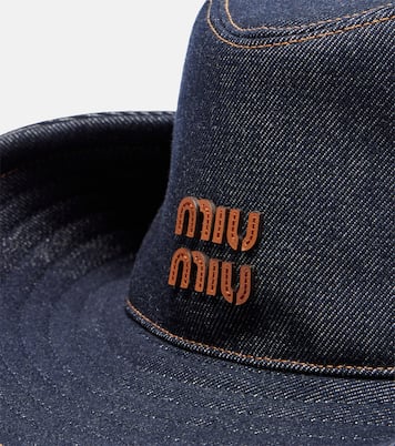 Cappello da cowboy in denim | Miu Miu