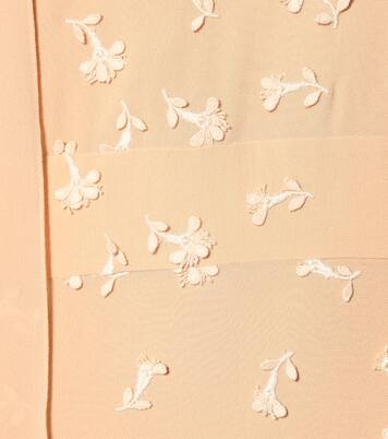 Robe longue en crêpe de soie à col lavallière | Chloé