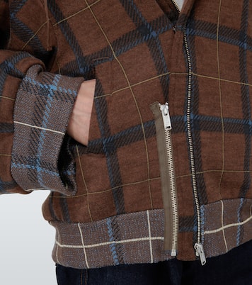 Sweat-shirt à carreaux en coton et cachemire | Undercover