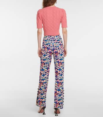 Bedruckte High-Rise-Schlaghose | Rabanne