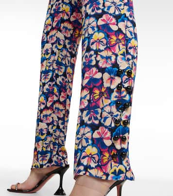 Bedruckte High-Rise-Schlaghose | Rabanne