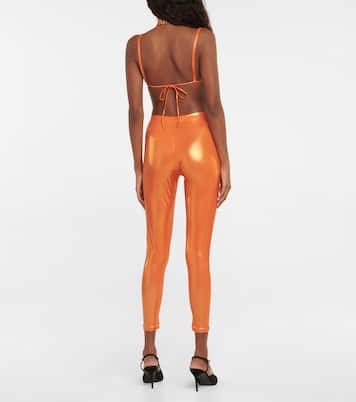 Leggings aus Lamé-Jersey | Alessandra Rich